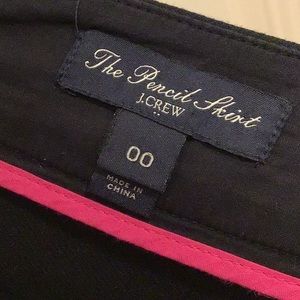 J Crew black pencil skirt